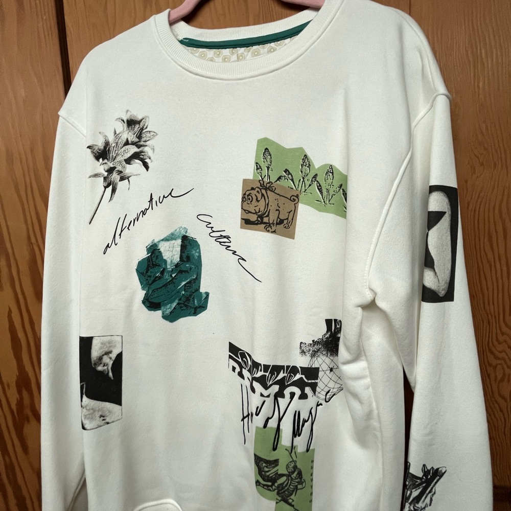 Denim & Flower Sweater